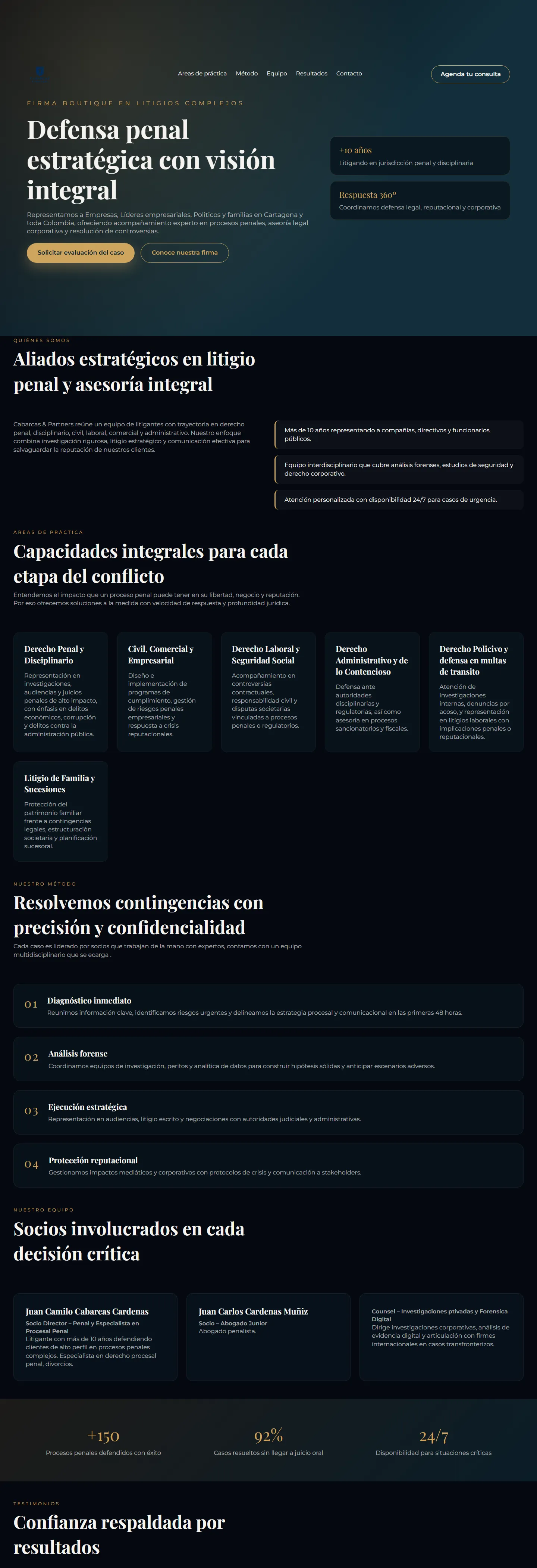Screenshot of Cabarcas & Partners