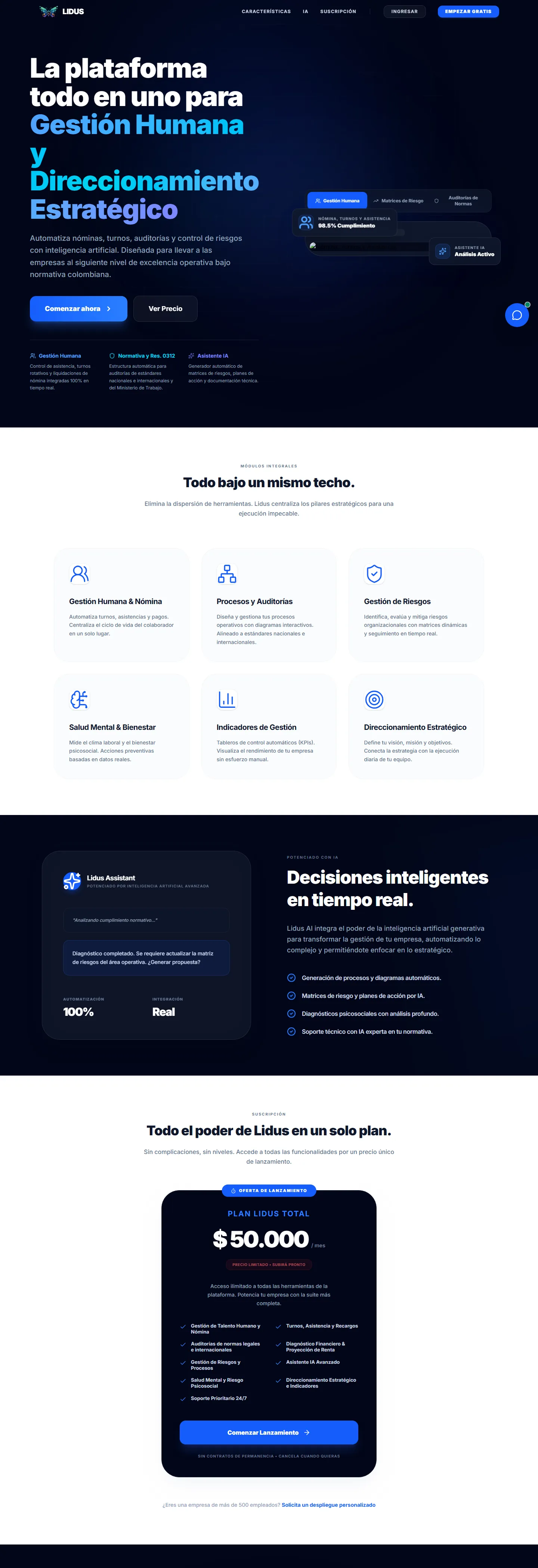 Screenshot of LIDUS